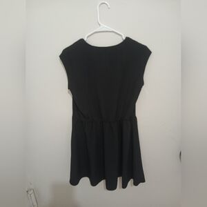 H&M Black Mini Dress with Cap Sleeves